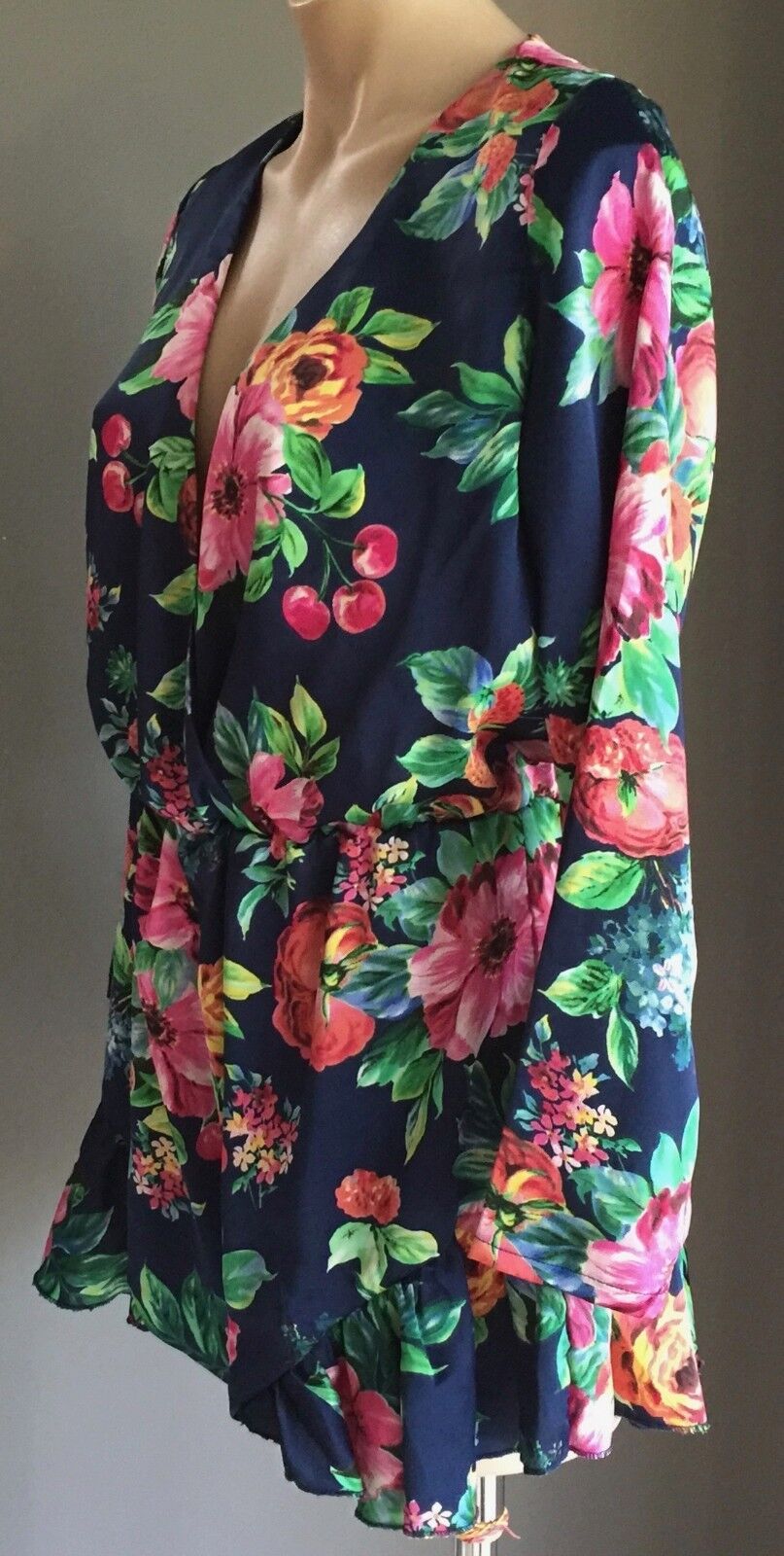 SAINT SHYLO Romper Bright MultiColoured Floral Print Playsuit Shorts Size 10 NEW