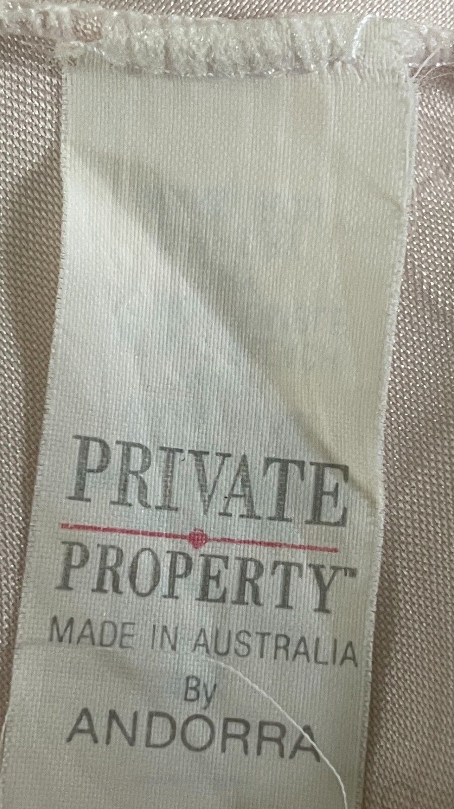 PRIVATE PROPERTY Satin Cami Top Ivory Camisole Lace Trim Fixed Straps Size 16