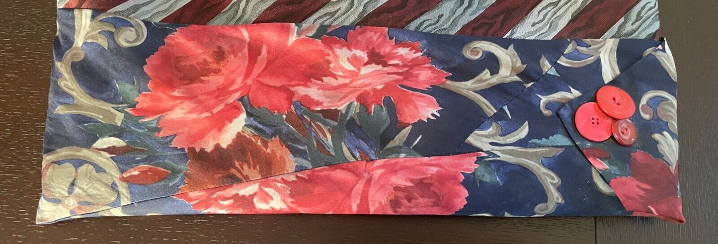 Handbag UPCYCLED  Handmade Clutch Made from Men's Ties Multicoloured Beautiful
