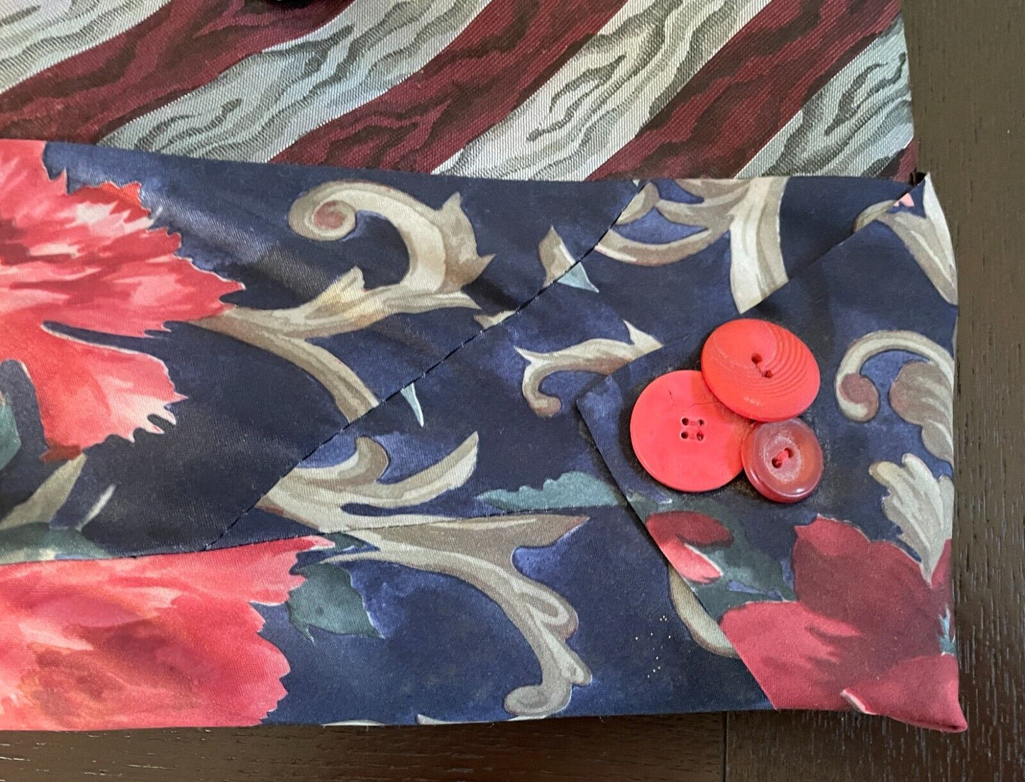 Handbag UPCYCLED  Handmade Clutch Made from Men's Ties Multicoloured Beautiful