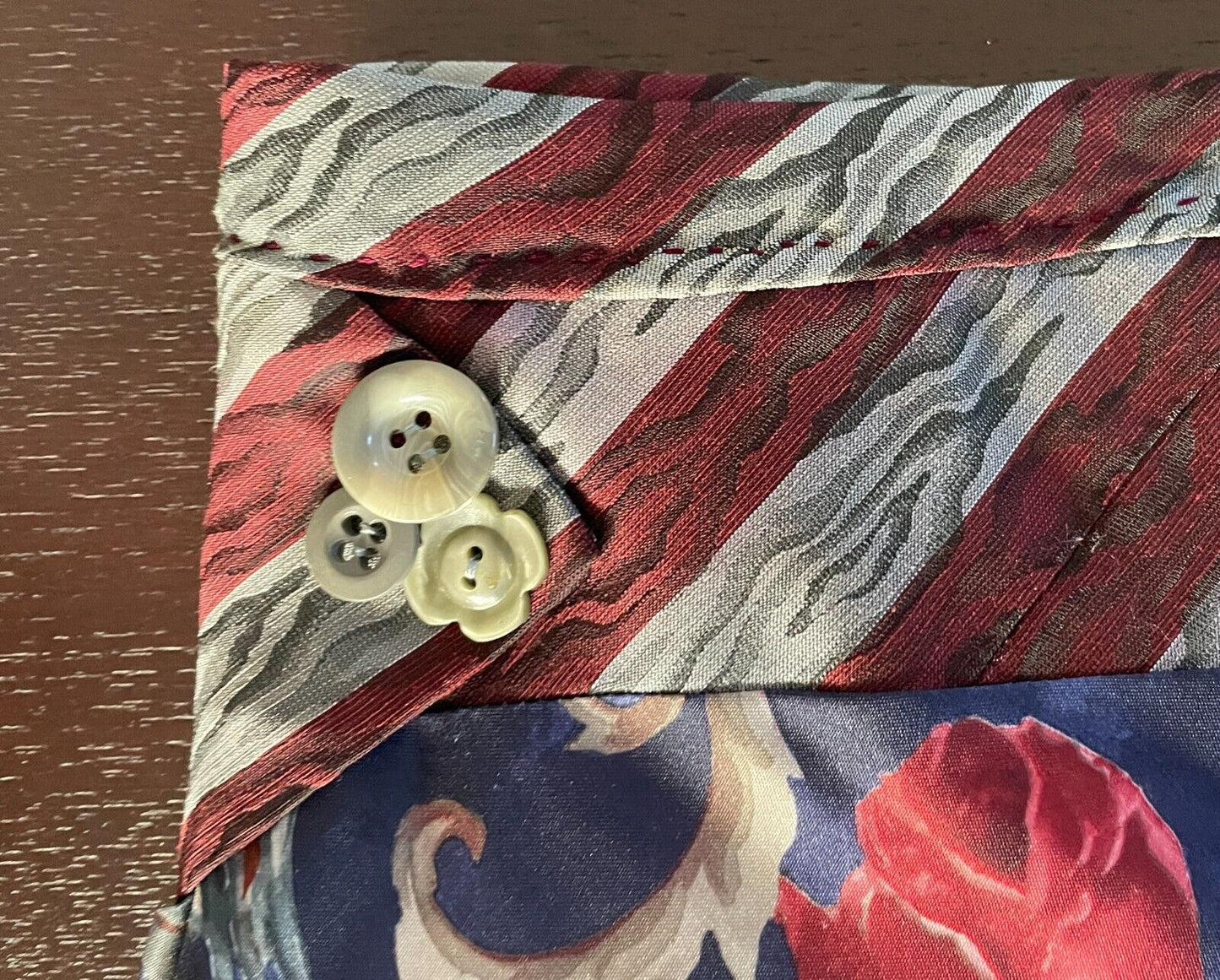 Handbag UPCYCLED  Handmade Clutch Made from Men's Ties Multicoloured Beautiful