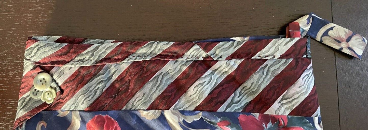 Handbag UPCYCLED  Handmade Clutch Made from Men's Ties Multicoloured Beautiful