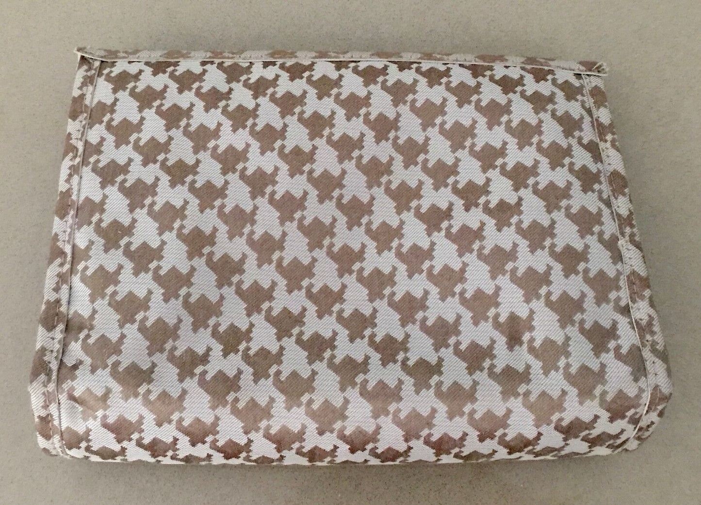 SERRA Makeup Bags Taupe & Bronze Herringbone Pouch 3 Piece Set NEW