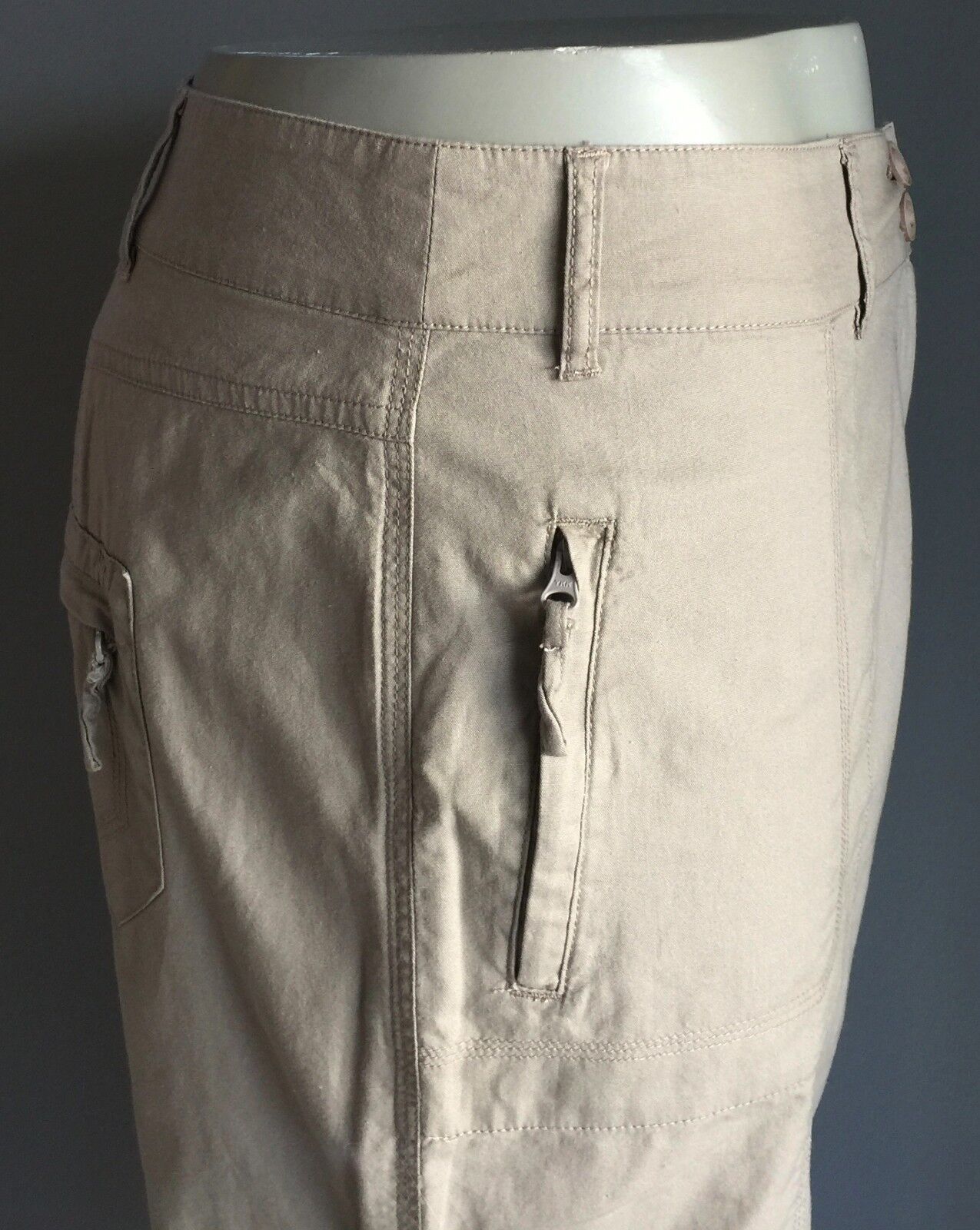 LIZ JORDAN Pants Wide Leg Crop Casual Light Brown Plus Size 18 NEW