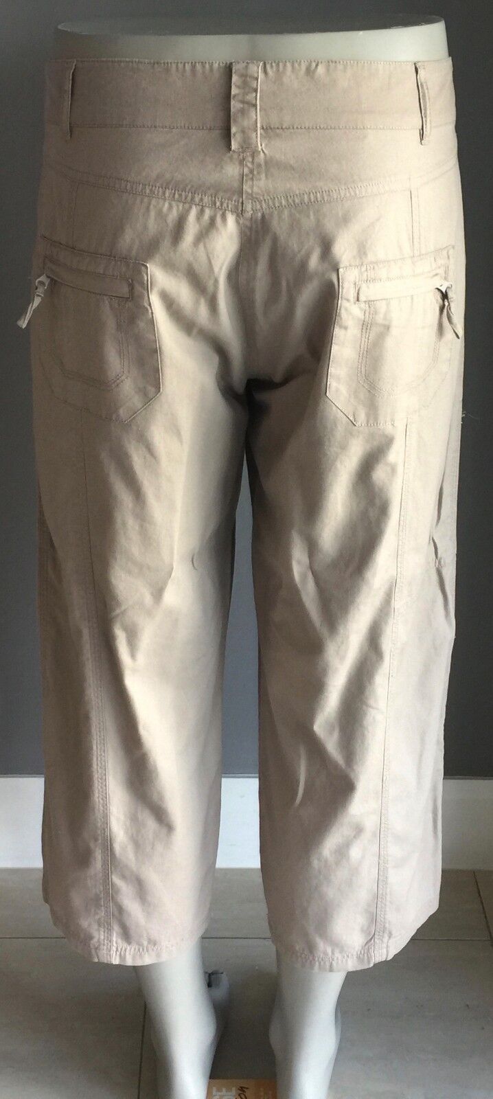 LIZ JORDAN Pants Wide Leg Crop Casual Light Brown Plus Size 18 NEW