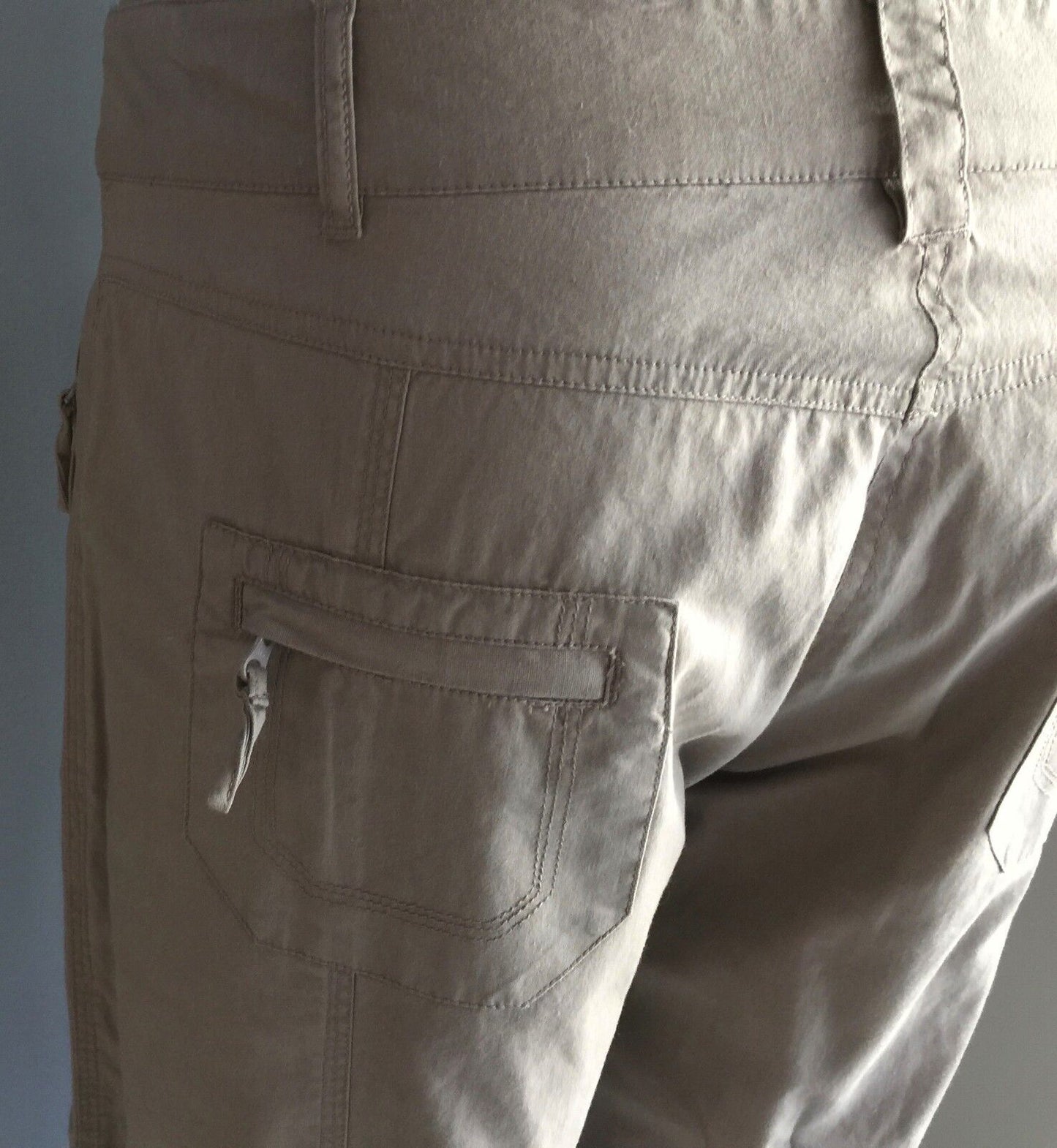 LIZ JORDAN Pants Wide Leg Crop Casual Light Brown Plus Size 18 NEW
