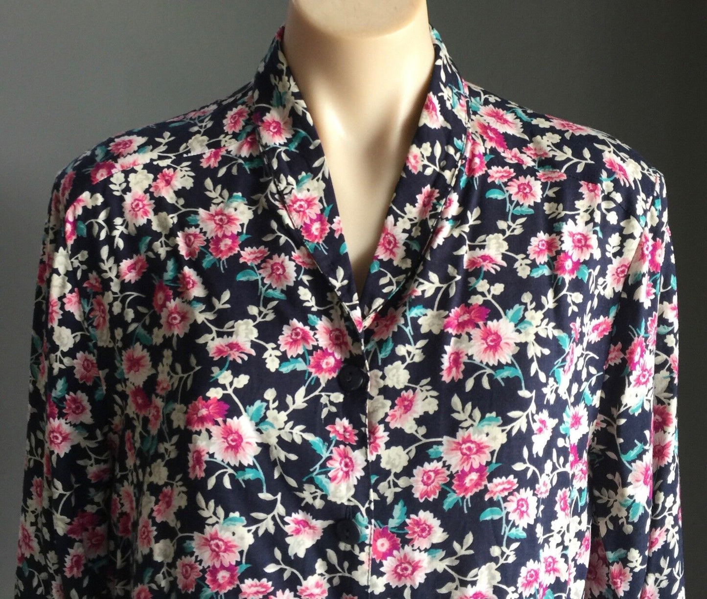 DUNEDIN 2 Piece Skirt Suit Set Scottish Made Floral Blouse Skirt Size 18