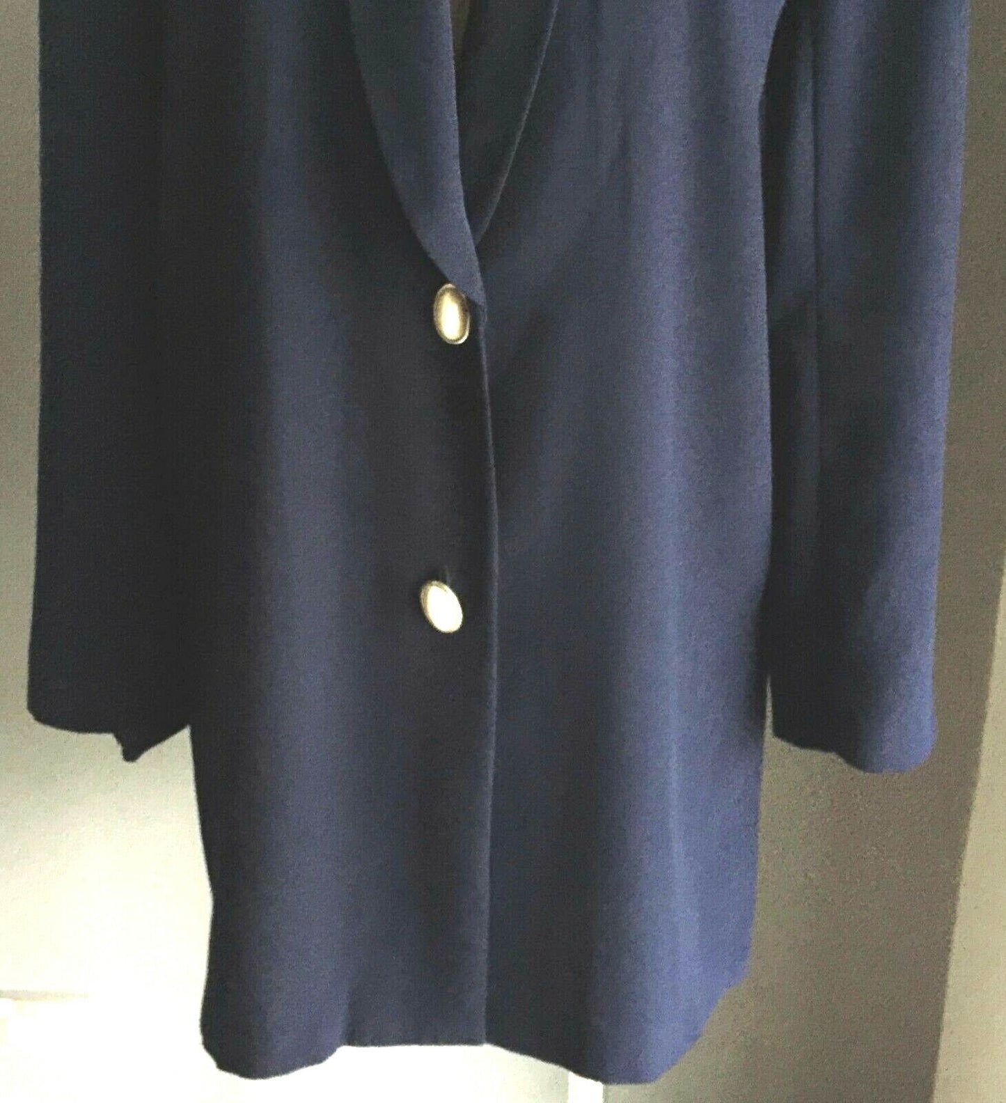 Vintage STITCHES Soft Jacket Navy Blue Long Sleeve Blazer Ladies Size 14