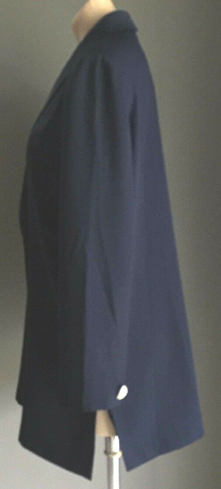 Vintage STITCHES Soft Jacket Navy Blue Long Sleeve Blazer Ladies Size 14
