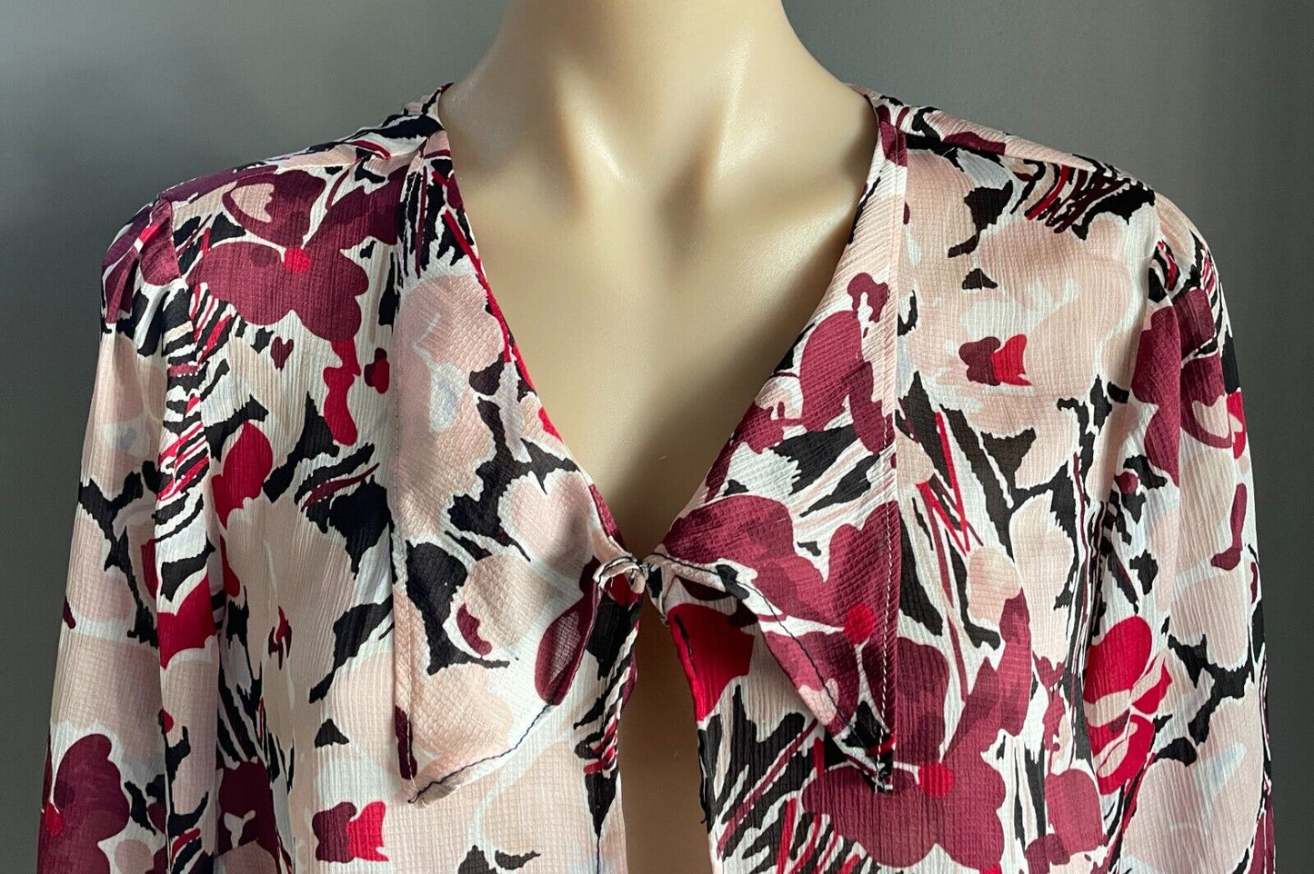 SUZANNE GRAE 3/4 Sleeve Jacket Lightweight Multicolour Floral Print Size 14