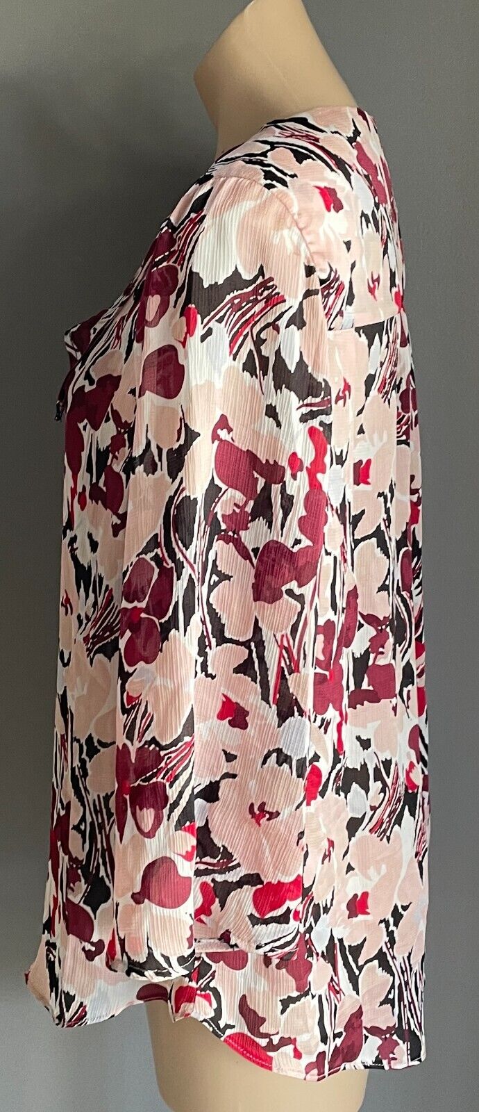 SUZANNE GRAE 3/4 Sleeve Jacket Lightweight Multicolour Floral Print Size 14