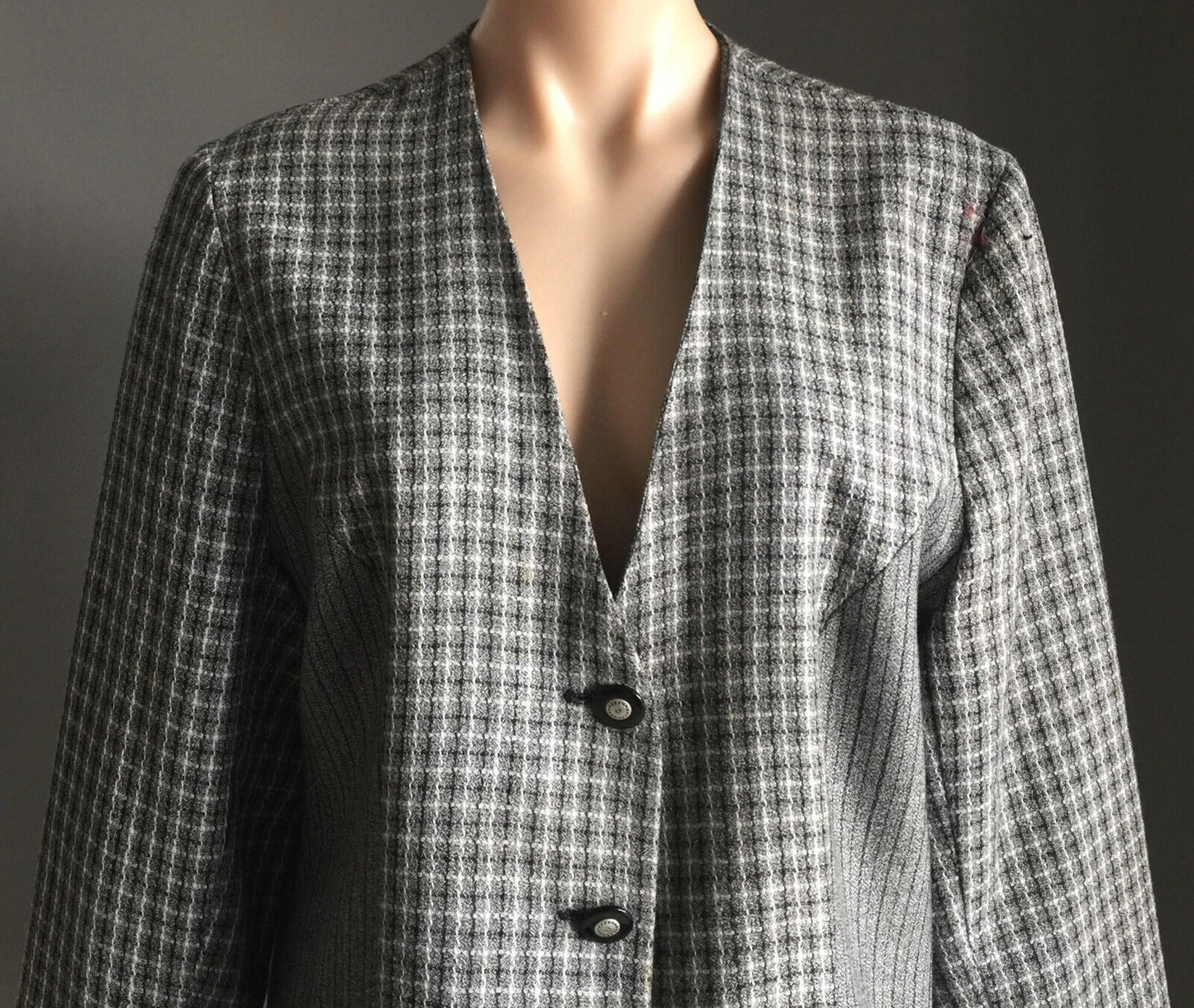 Vintage HARRY POTTER Blazer Grey Black & White Long Sleeve Jacket Ladies Size 14