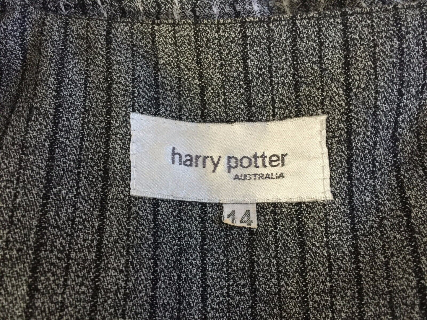 Vintage HARRY POTTER Blazer Grey Black & White Long Sleeve Jacket Ladies Size 14