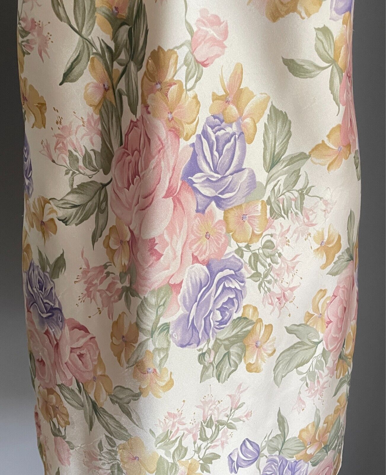 ANYWEAR ANYTIME Chemise Pastel Floral Print Size L 10 12 Thin Shoulder Straps