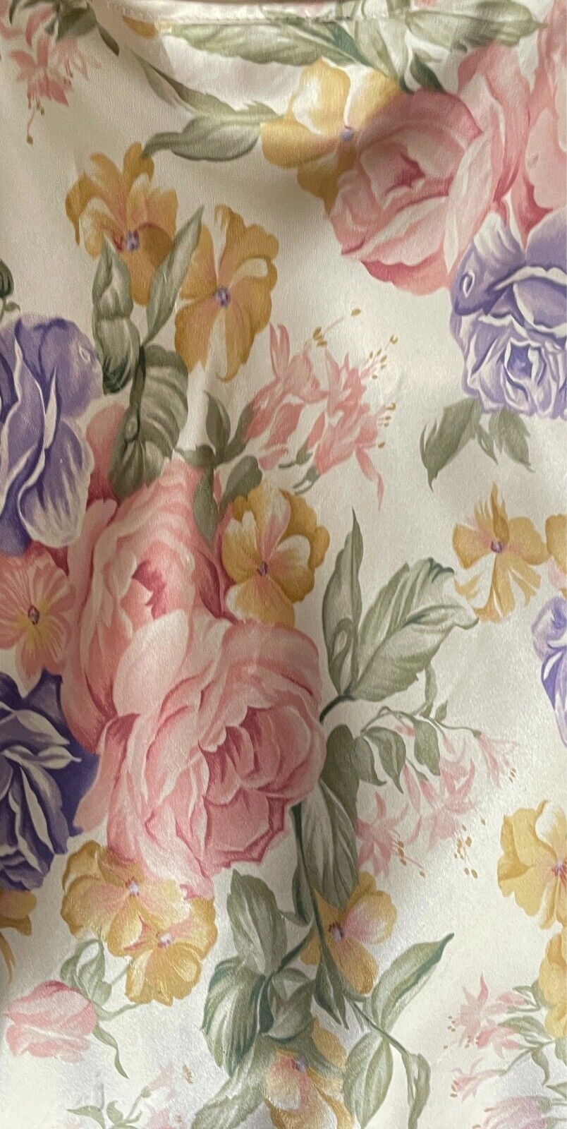 ANYWEAR ANYTIME Chemise Pastel Floral Print Size L 10 12 Thin Shoulder Straps