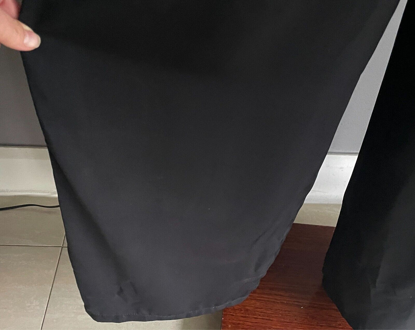 HERE COMES THE SUN Jumpsuit Black Short Sleeve Wide Leg Size 14 Tie Back Waist