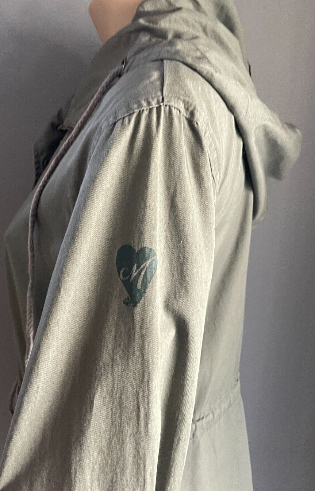 MAMBO Anorak ParkaJacket Khaki Size 10 Lightweight Cotton Long Sleeves Hoodie