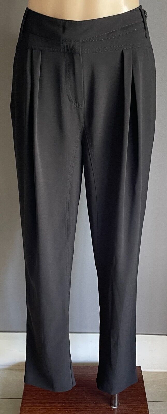 ESPRIT Collection Black Dress Pants Trousers Tapered Leg Size 10 NEW