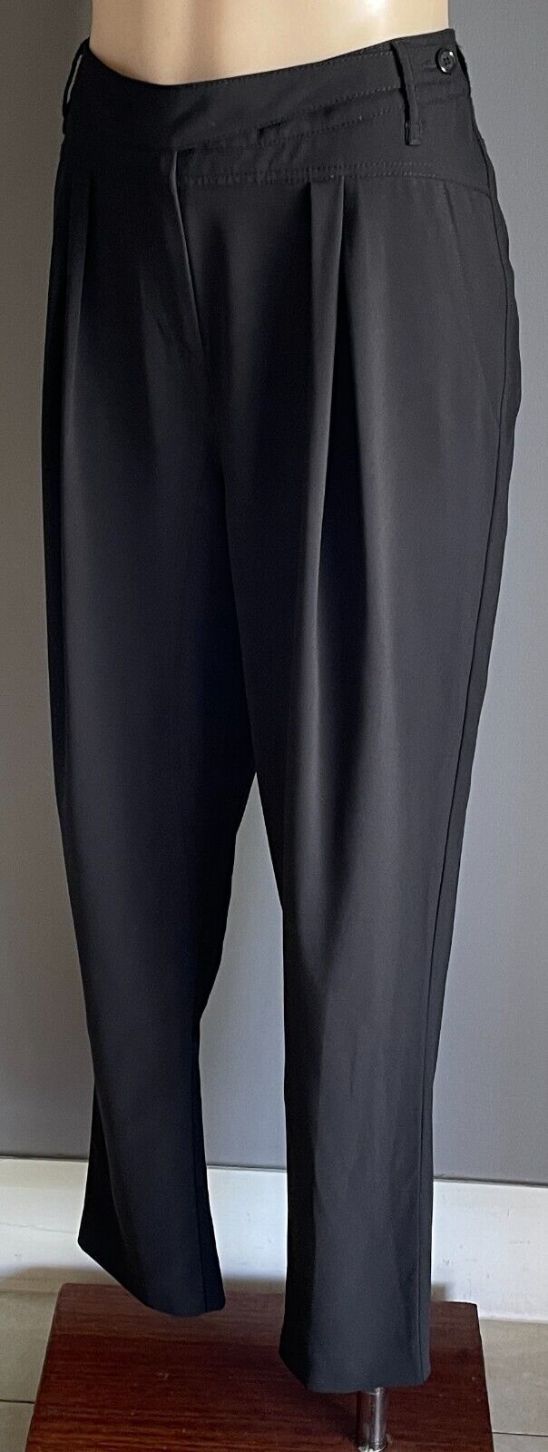 ESPRIT Collection Black Dress Pants Trousers Tapered Leg Size 10 NEW