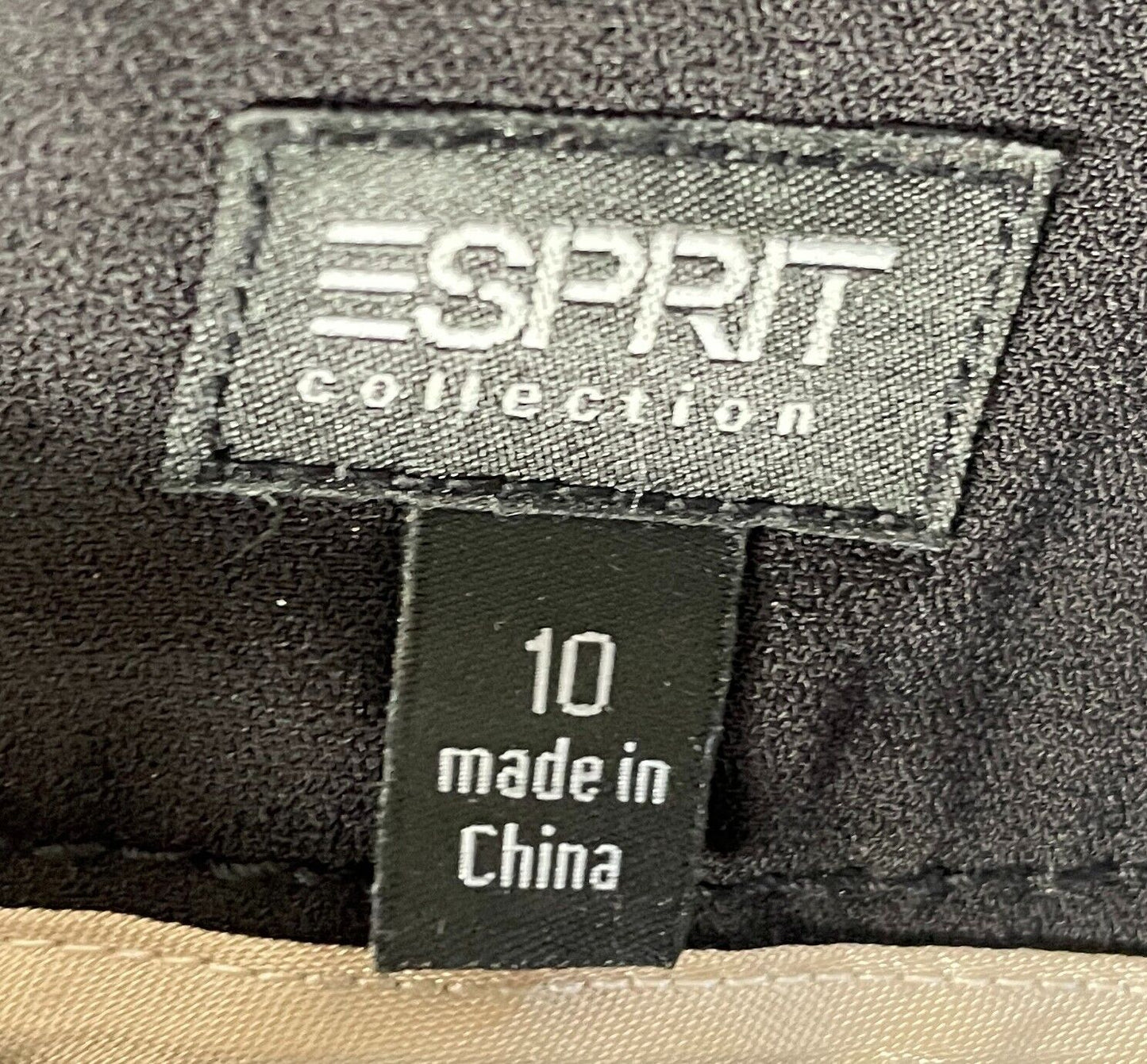 ESPRIT Collection Black Dress Pants Trousers Tapered Leg Size 10 NEW