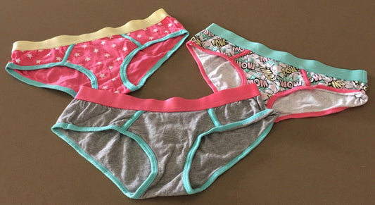 K-MART 3 Panties Ladies Size 12 Wide Band Panel Boyleg Briefs NEW Underpants