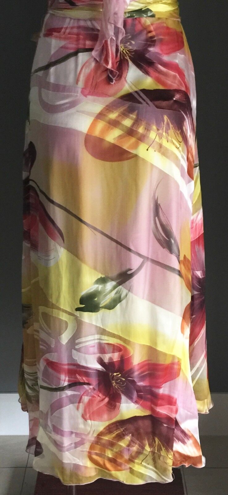 F GEAR Halter Neck Dress Size 10 & 12 MultiColoured Tropical Print Party NEW