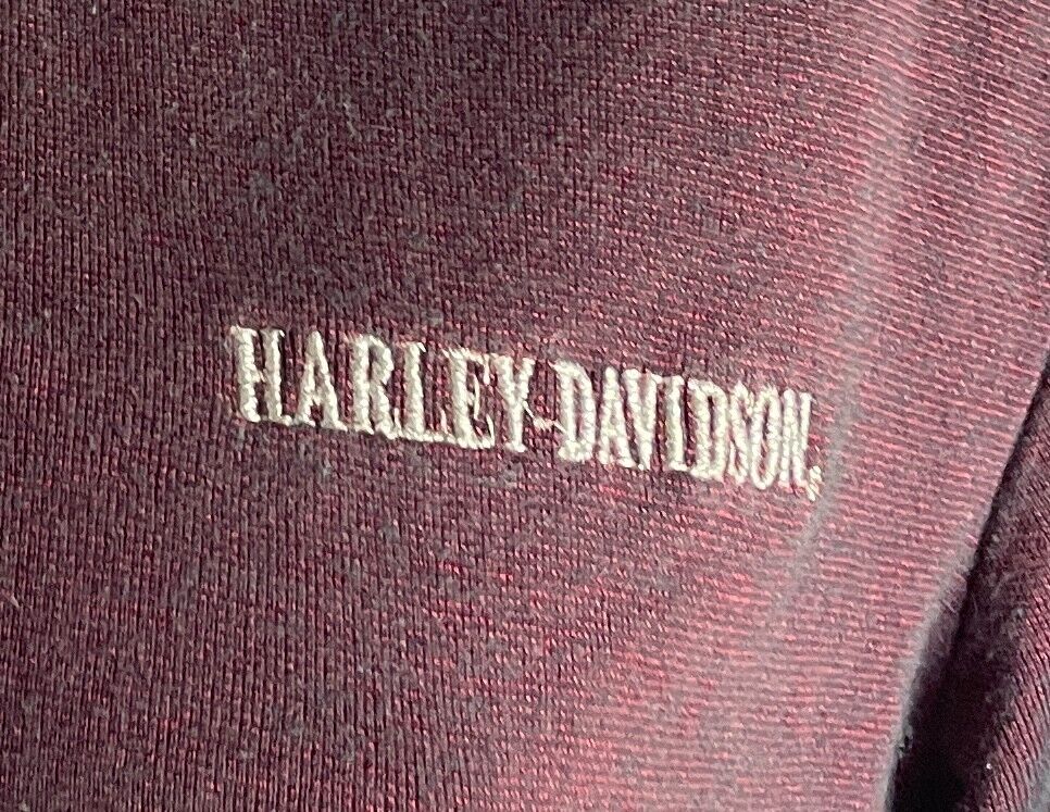 HARLEY DAVIDSON T-Shirt Size L 12 14 Plum Crop Top Stretch Short Sleeve  NEW