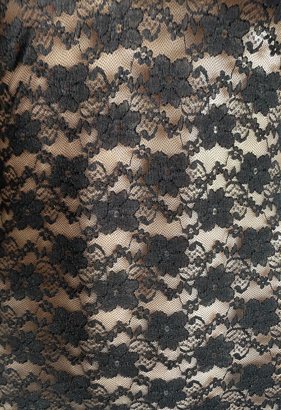 ANN SUMMERS Chemise Black Stretch Lace Size S 10 Halter Neck Mini Beach Cover