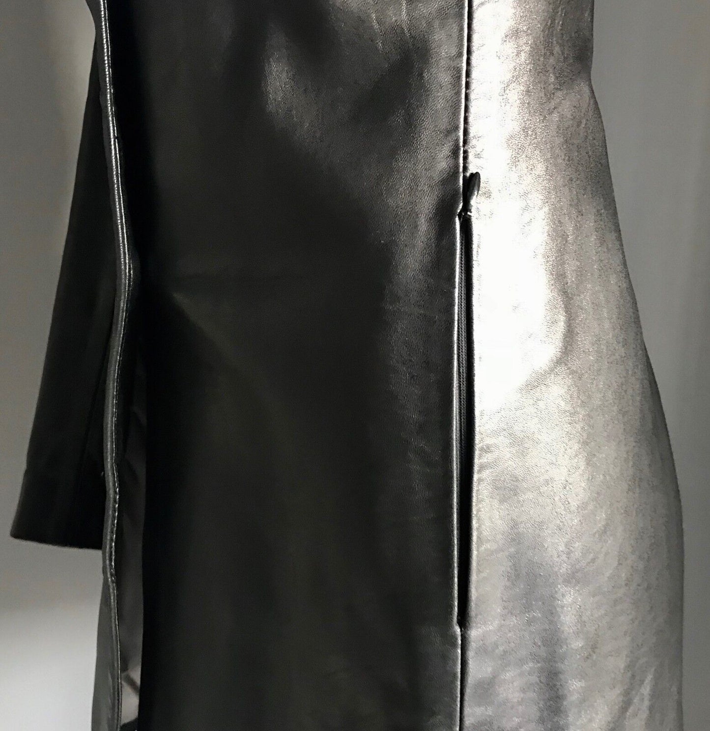 VINETTI Leather Coat Lamb Skin Jacket Black Size S 10 Australia Vintage