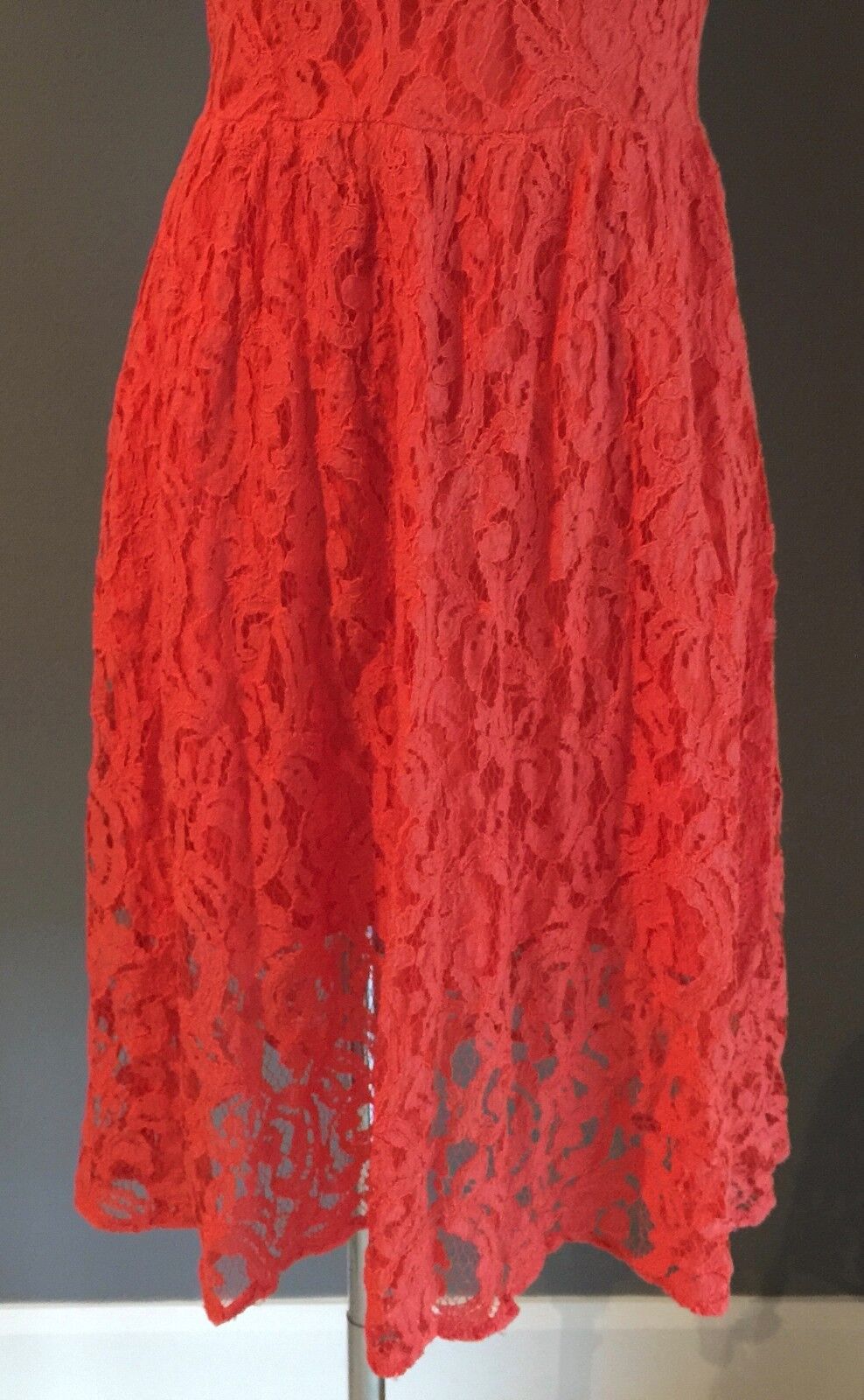ZALORA Sheath Dress Orange Lace Ladies Size S 10 Great Condition