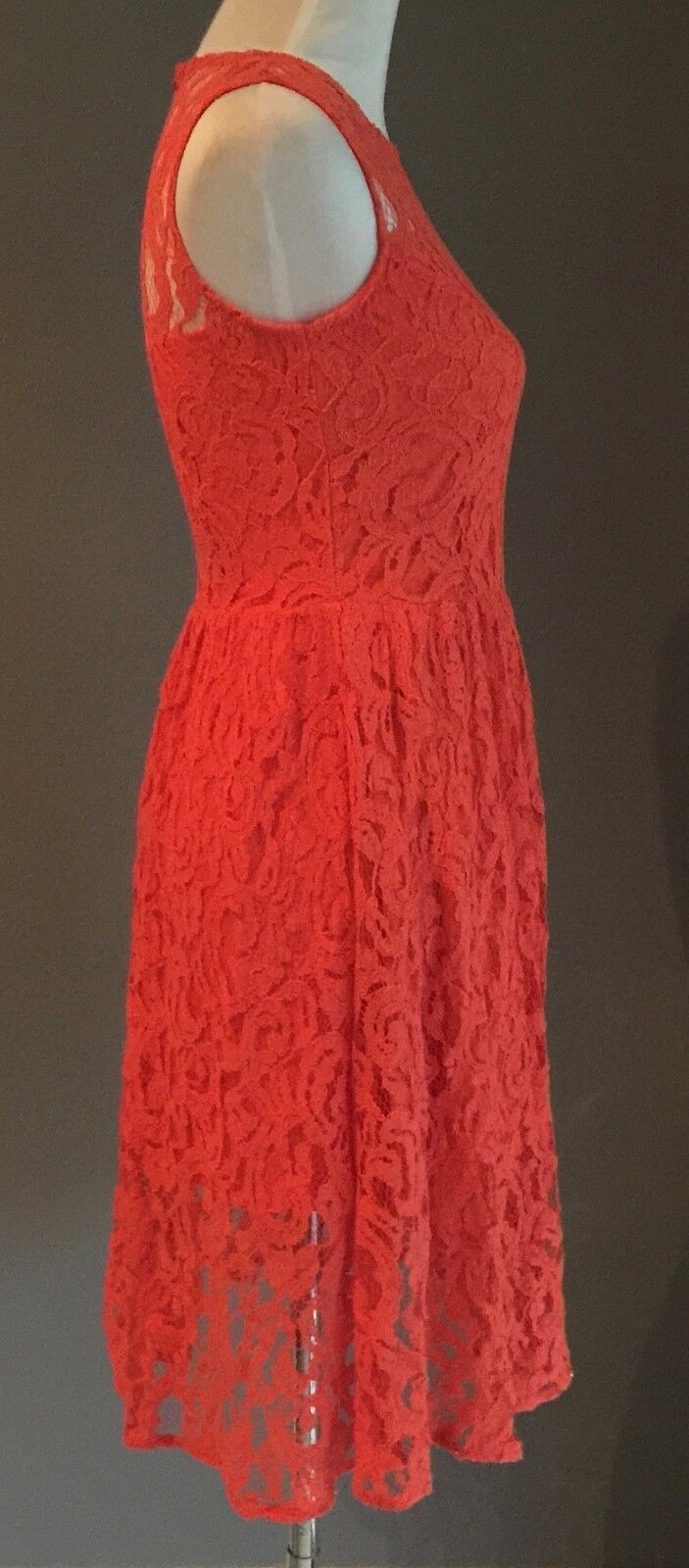 ZALORA Sheath Dress Orange Lace Ladies Size S 10 Great Condition