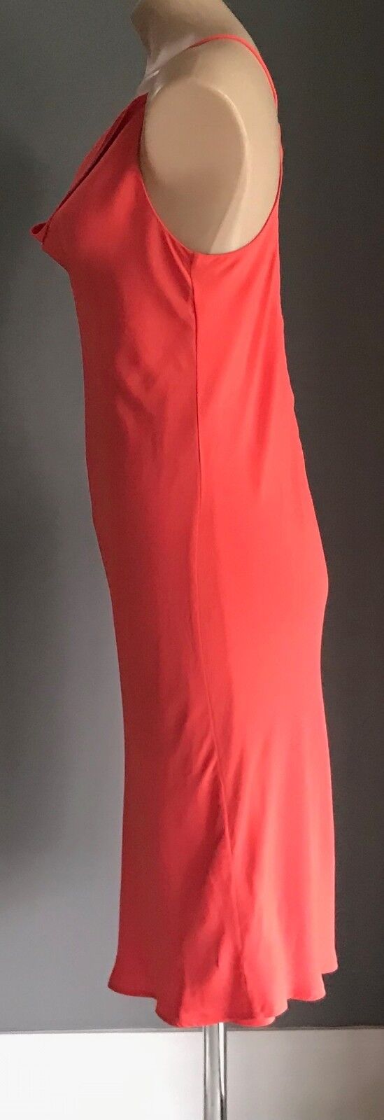 C/MEO COLLECTIVE Dress Cowl Neck Sheath Coral Frock Ladies Size S 10