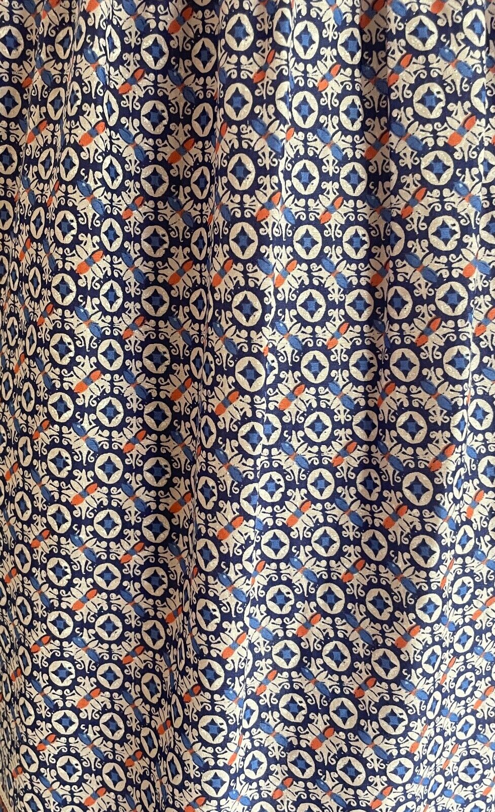 FOUNDLING Dress Cotton Shift Mini Sleeveless Blue Orange Pale Pink Size S 10 NEW