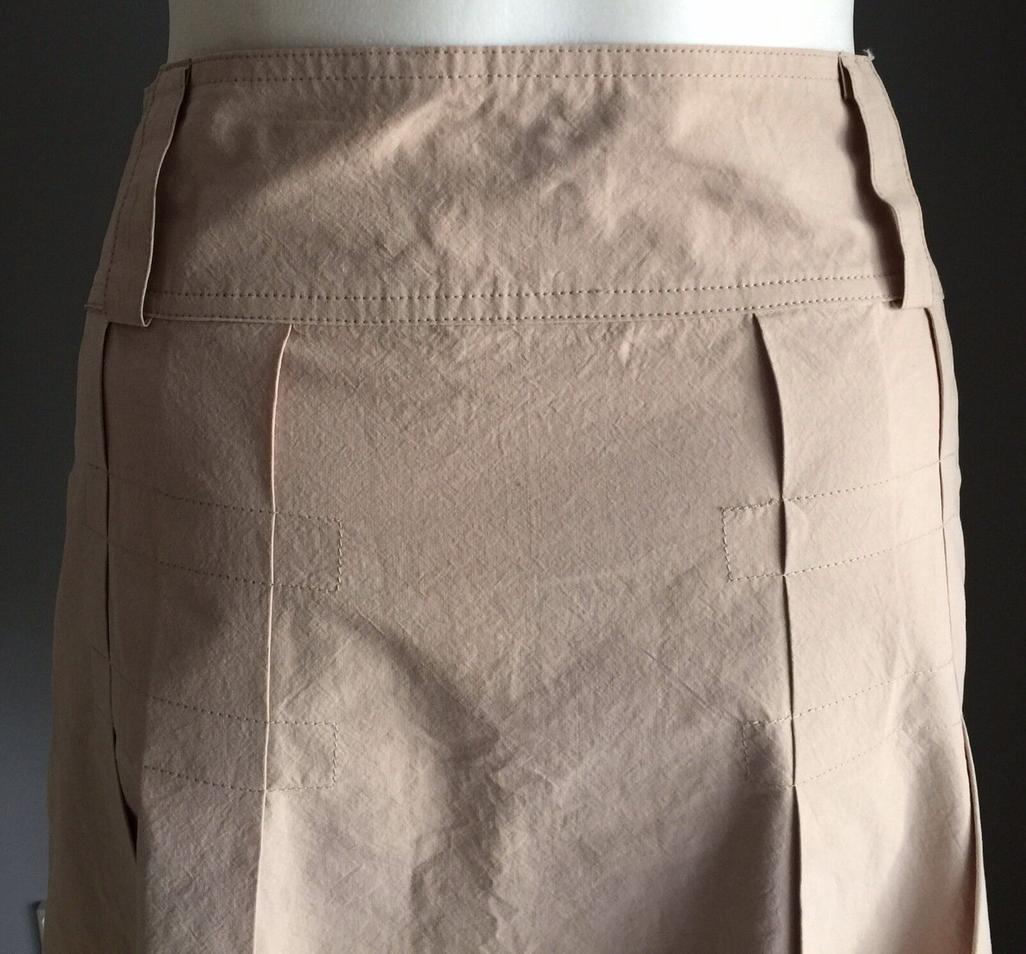 FILO Skirt Taupe Beige Pleat Ladies Size S 8 Retro