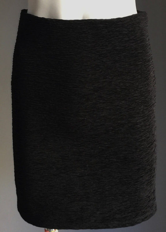 VERO MODA Mini Skirt Crinkle Creased Stretch Black Pencil Elastic Waist XS 8 NEW
