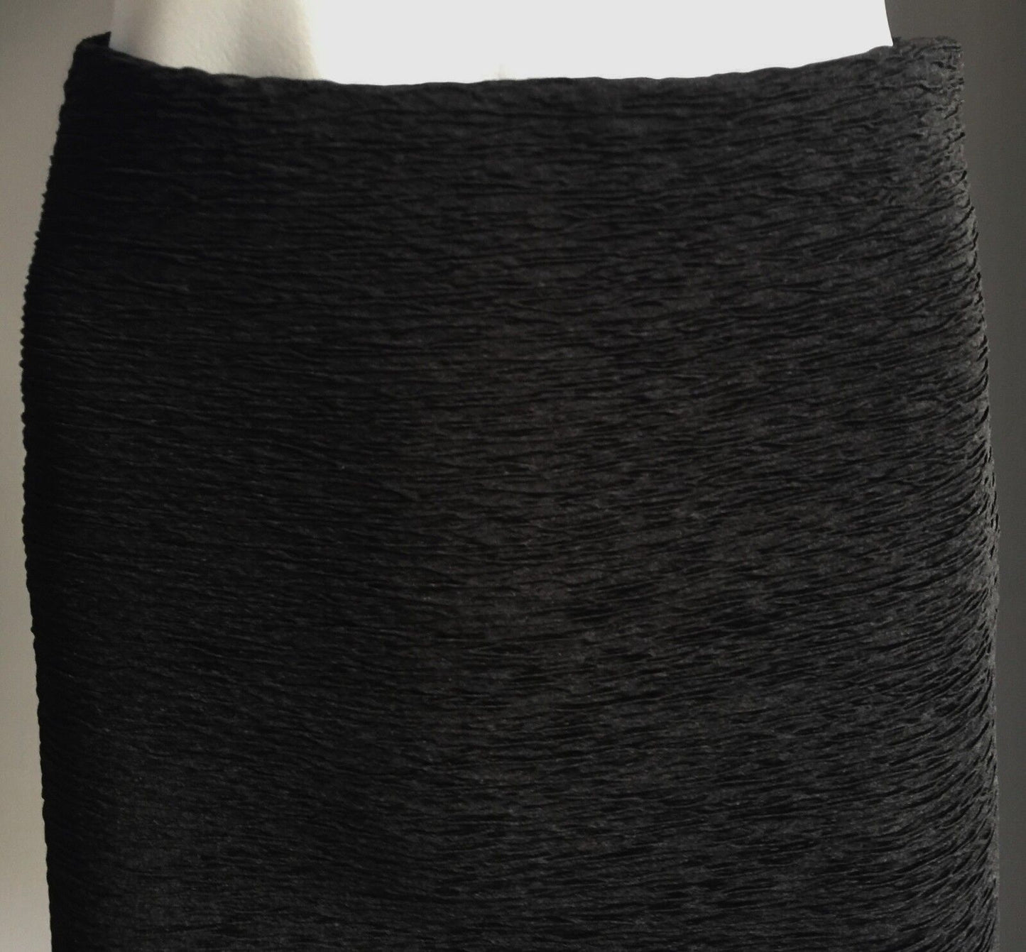 VERO MODA Mini Skirt Crinkle Creased Stretch Black Pencil Elastic Waist XS 8 NEW