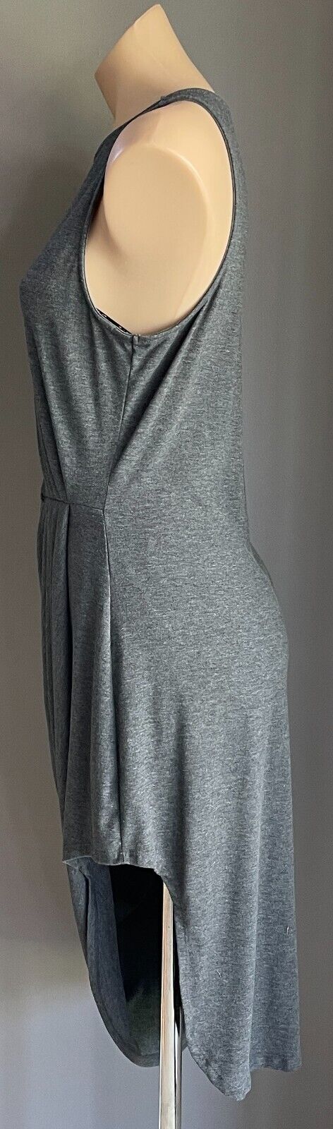 BLESSED ARE THE MEEK "Flow" Dress Charcoal Marl Ruched Stretch Sz 3 10 12 New