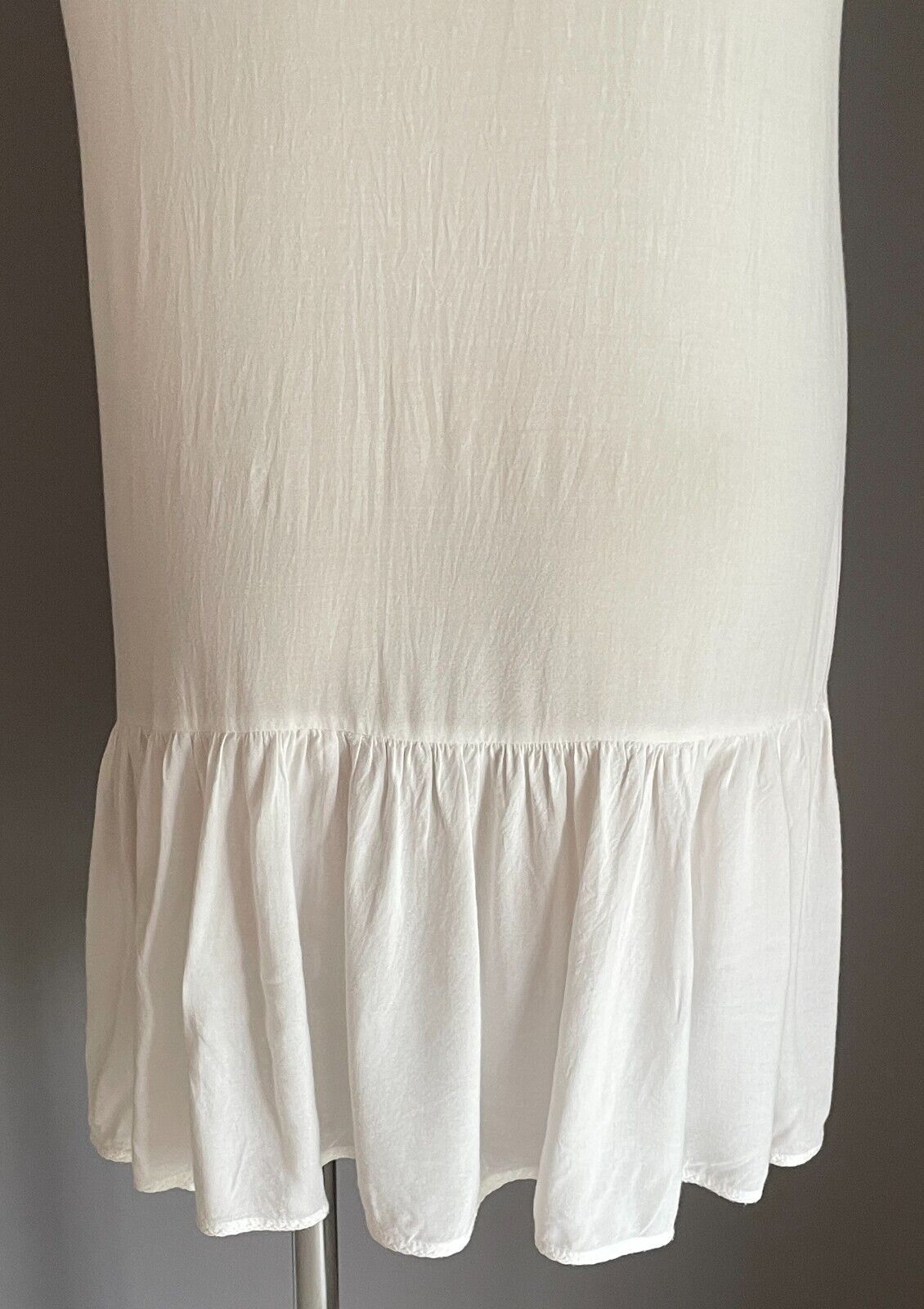 SOMEDAYS LOVIN White Embroidered Floral Tier Hem Mini Dress Size XS 10 Boho Chic
