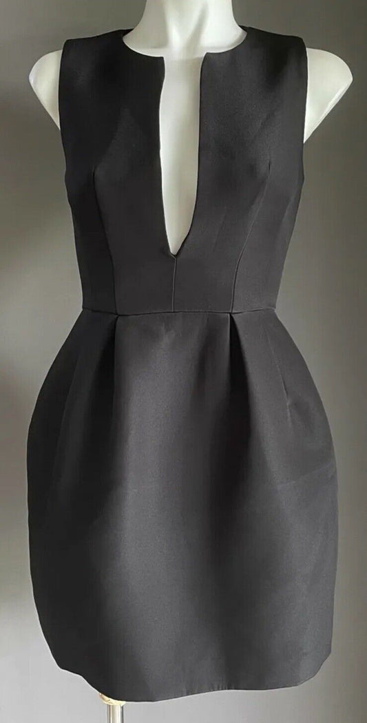 C/MEO COLLECTIVE Sheath Dress Black Sleeveless Deep V-Neck Size XS 8 NEW