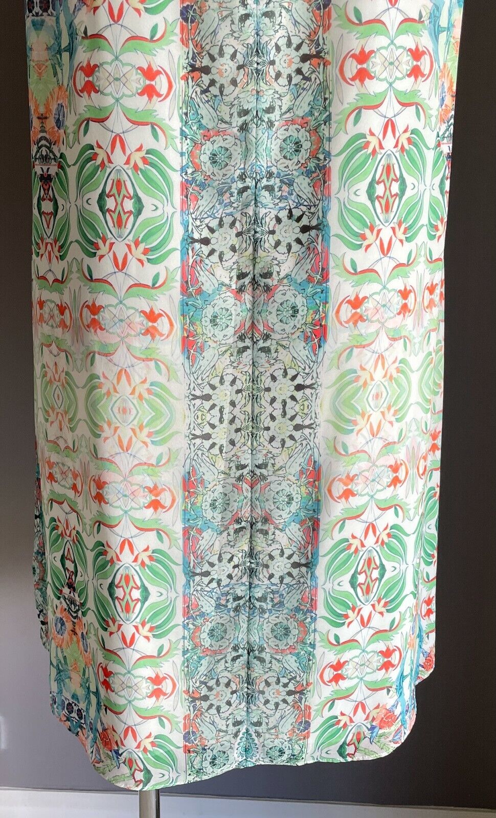 CITY CHIC Bucharest Hi Low Blouse Green & Pastel Colours Embellished Plus Size M