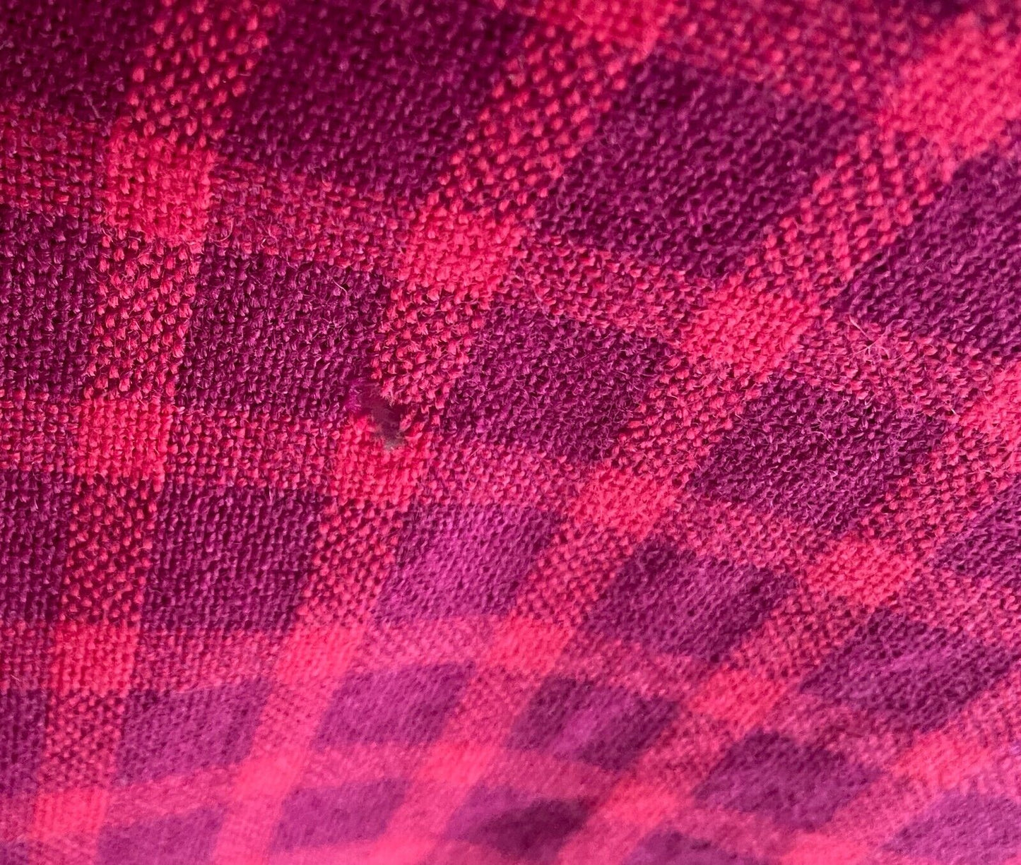 GAELTARRA Wool Tweed Dress Ireland Hand Woven Pink Purple Check Size 12 Vintage