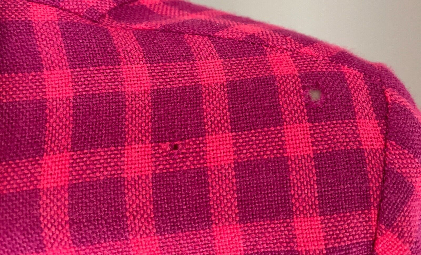 GAELTARRA Wool Tweed Dress Ireland Hand Woven Pink Purple Check Size 12 Vintage