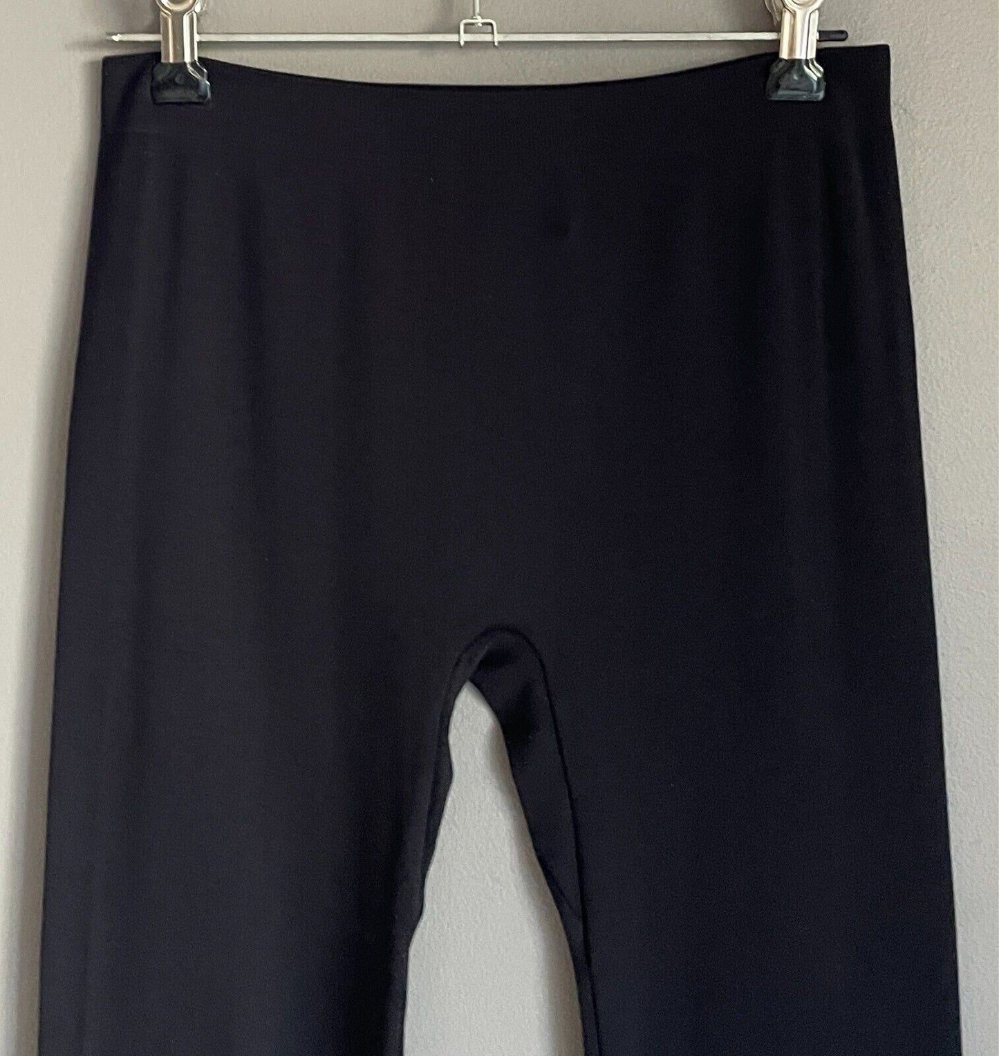 FOREVER EBONY Black Seamless Leggings Stretch Size 12 Full Length