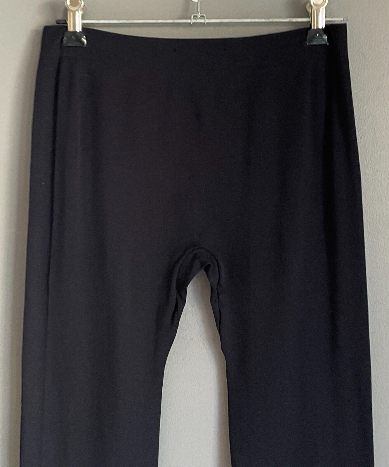 FOREVER EBONY Black Seamless Leggings Stretch Size 12 Full Length