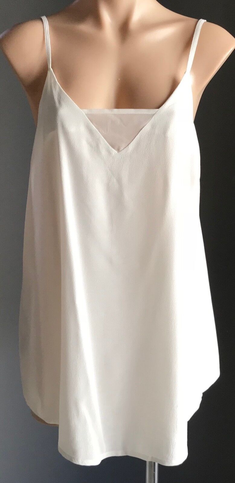 BABY LIKES TO RIDE "Camila" Top Sleeveless Camisole Cream Women Size L 12 14 NEW