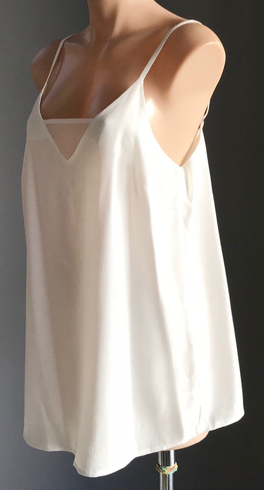 BABY LIKES TO RIDE "Camila" Top Sleeveless Camisole Cream Women Size L 12 14 NEW