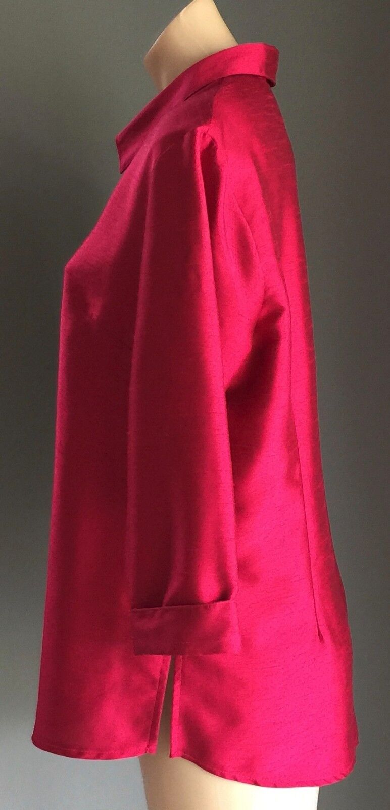 New THE CLOTHING COMPANY Top Cerise 3/4 Sleeve Shirt Red Pink Ladies Size 14