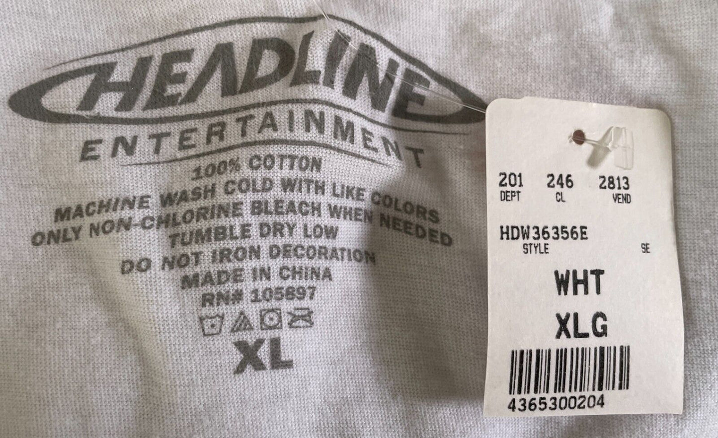 Headline Going To The Chapel Las Vegas White Tank Top Black Glitter XL 12 NEW