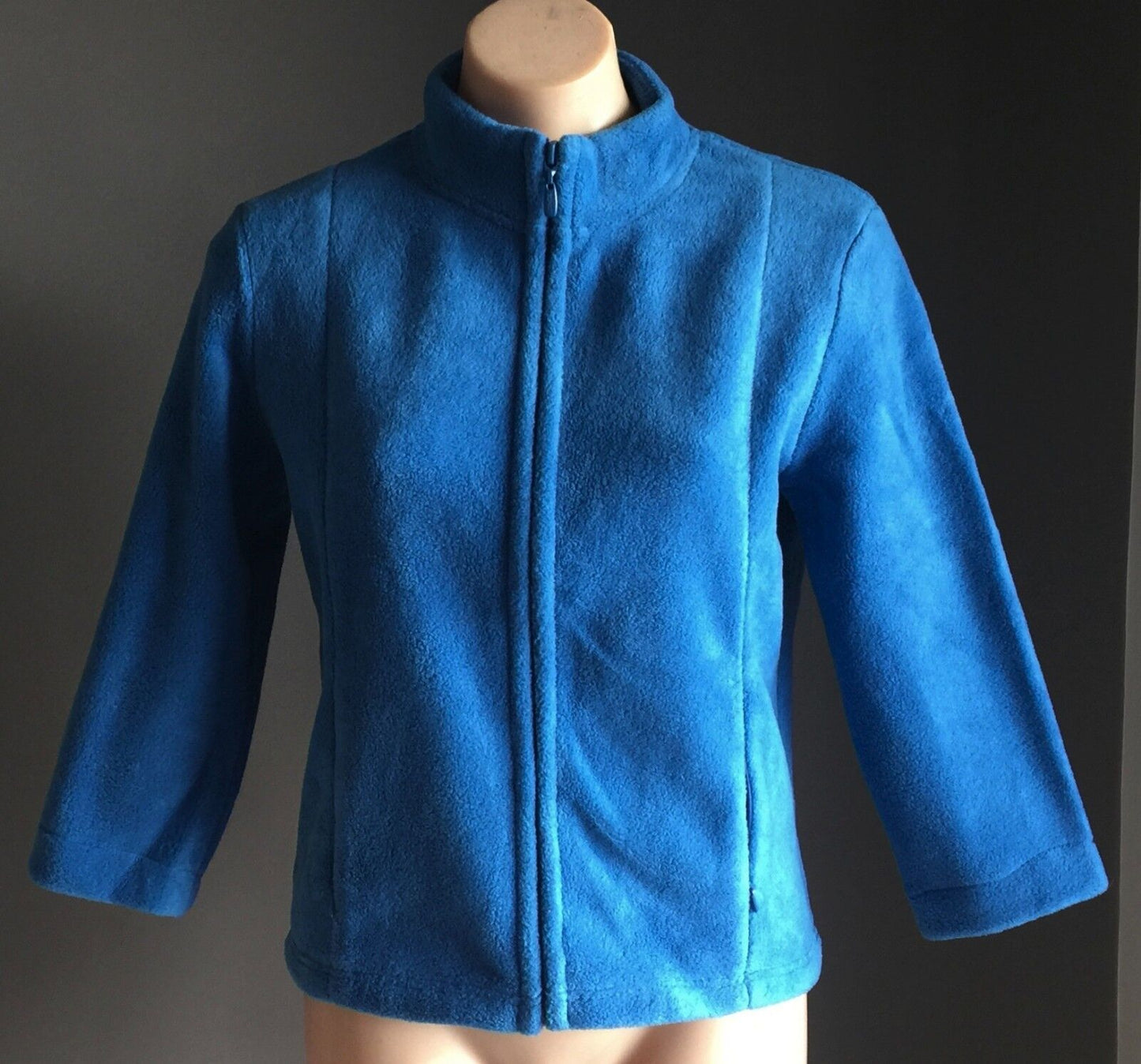 ESPRIT Jacket Full Zip Blue Polar Fleece Winter Top Ladies Size M 10 Gorgeous