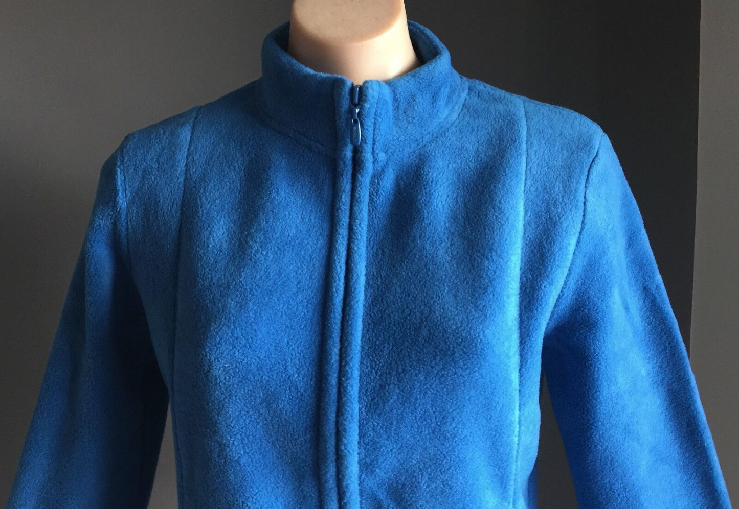 ESPRIT Jacket Full Zip Blue Polar Fleece Winter Top Ladies Size M 10 Gorgeous